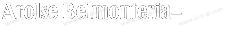 Arolse Belmonteria字体转换